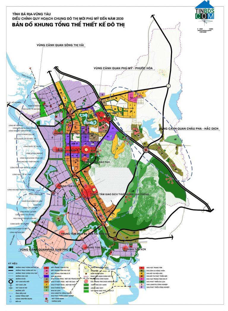 Bản đồ quy hoạch thị xã Phú Mỹ đến năm 2030