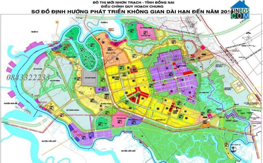 Bản đồ quy hoạch huyện Nhơn Trạch, tỉnh Đồng Nai