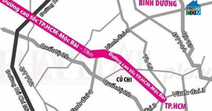 Cao tốc Mộc Bài - TP.HCM chạy song song với Quốc lộ 22 hiện hữu