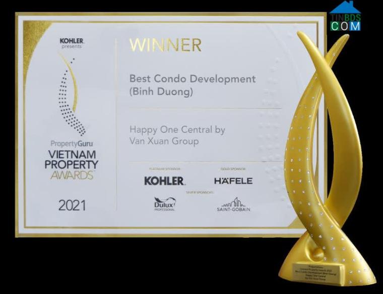 Ảnh Giải thưởng Bất động sản Việt Nam PropertyGuru 2021 vinh danh Happy One Central là “Dự án căn hộ tốt nhất Bình Dương”
