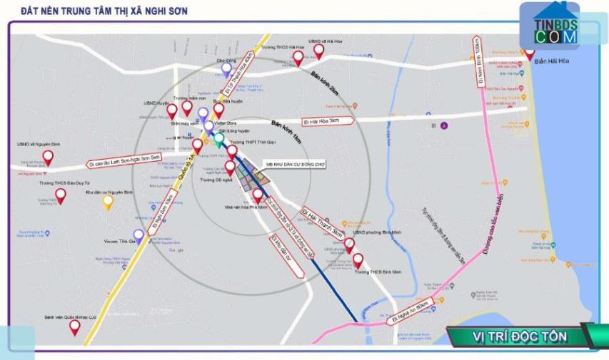 Đất nền khu đô thị trung tâm thị xã Nghi Sơn sở hữu vị trí đắc địa