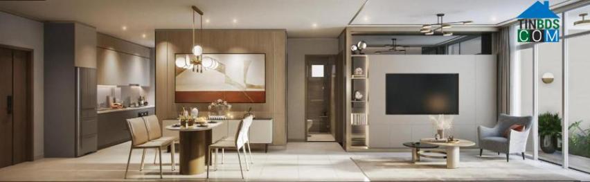 Các gam màu ấm cúng của tông gỗ nâu nhẹ nhàng, gần gũi đi cùng đường nét thẳng, gọn được khéo léo phối cùng những gam màu sáng tự nhiên tạo điểm nhấn tương phản độc đáo, tôn trọn vẻ sang trọng và ấm cúng cho từng căn hộ