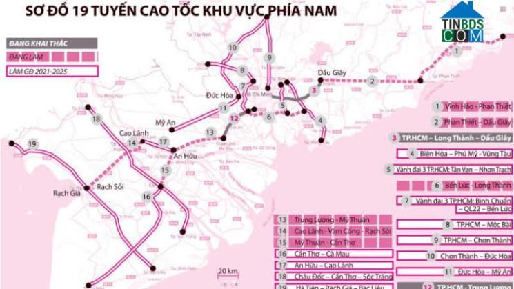 19 tuyến cao tốc phía Nam sẽ được hoàn thiện trong giai đoạn 2021-2025, góp phần để ĐBSCL phát triển nhanh, mạnh. Ảnh: Báo Hà Nội Mới. 
