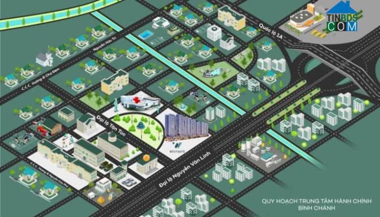 Quy hoạch phát triển khu trung tâm của Bình Chánh trong tương lai.