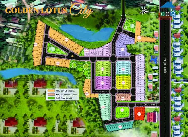 Ảnh Dự án Golden Lotus City ngay quốc lộ 14 (TP. Đồng Xoài) đã có quyết định chuyển nhượng đất nền