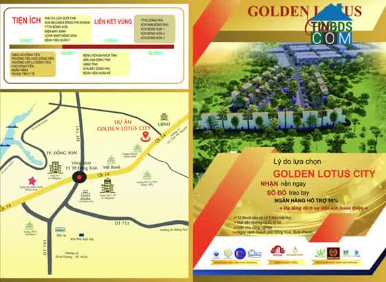 Ảnh Dự án Golden Lotus City ngay quốc lộ 14 (TP. Đồng Xoài) đã có quyết định chuyển nhượng đất nền