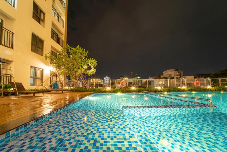 Khu vực hồ bơi rộng rãi, đáp ứng tiêu chí xanh – sạch – an toàn của dự án Saigon Asiana