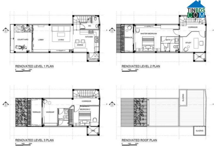 Ảnh 2 giải pháp thông minh khắc phục hoàn toàn tình trạng tối tăm, ẩm thấp của nhà phố 15 năm tuổi