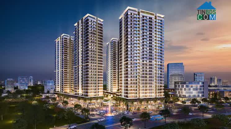 Phối cảnh minh họa Akari City giai đoạn 2 gồm 4 block thiết kế tinh tế, hiện đại liền kề quảng trường Ánh Sáng và trường học Ngô Thời Nhiệm 1,8ha.