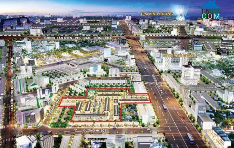 Phối cảnh 5F Stella, một dự án đầy đủ pháp lý nằm ngay trung tâm Phú Giáo, đang thu hút nhiều nhà đầu tư với giá chỉ 875 triệu đồng/sản phẩm kèm khuyến mãi tặng 1.000 USD, chiết khấu 10% và cơ hội trúng Toyota Camry, Honda SH…