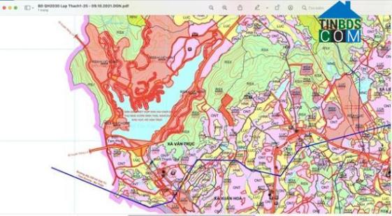 Bản đồ quy hoạch kế hoạch sử dụng đất năm 2030 huyện Lập Thạch