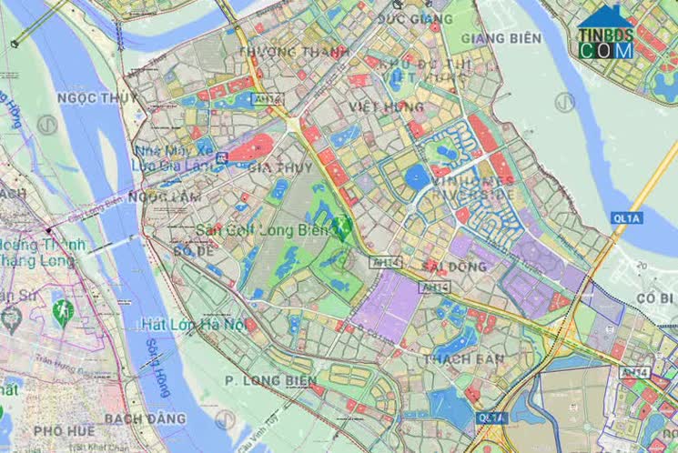 Bản đồ quy hoạch quận Long Biên