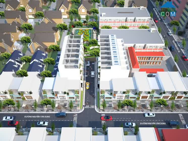 Phối cảnh tổng thể của dự án nhà phố VX Nguyễn Oanh