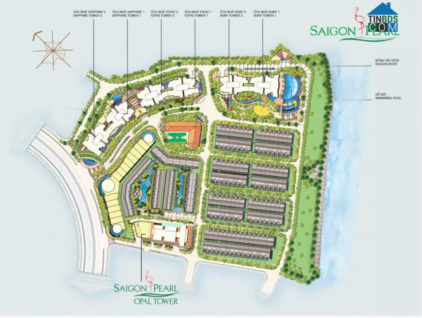 Mặt bằng tổng thể khu phức hợp Saigon Pearl