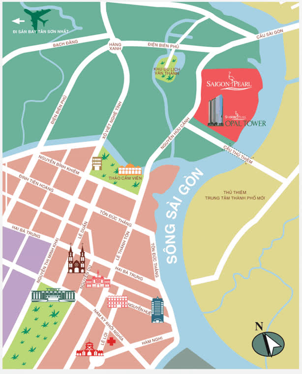 Vị trí dự án Saigon Pearl