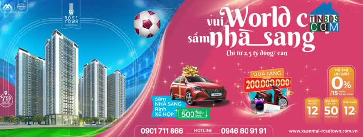  Gói ưu đãi cực lớn dành tặng cho các chủ nhân tương lai tại dự án Rose Town