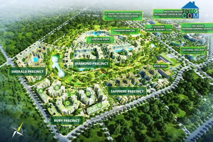 Công viên Celadon City nằm ở trung tâm KĐT Celadon City