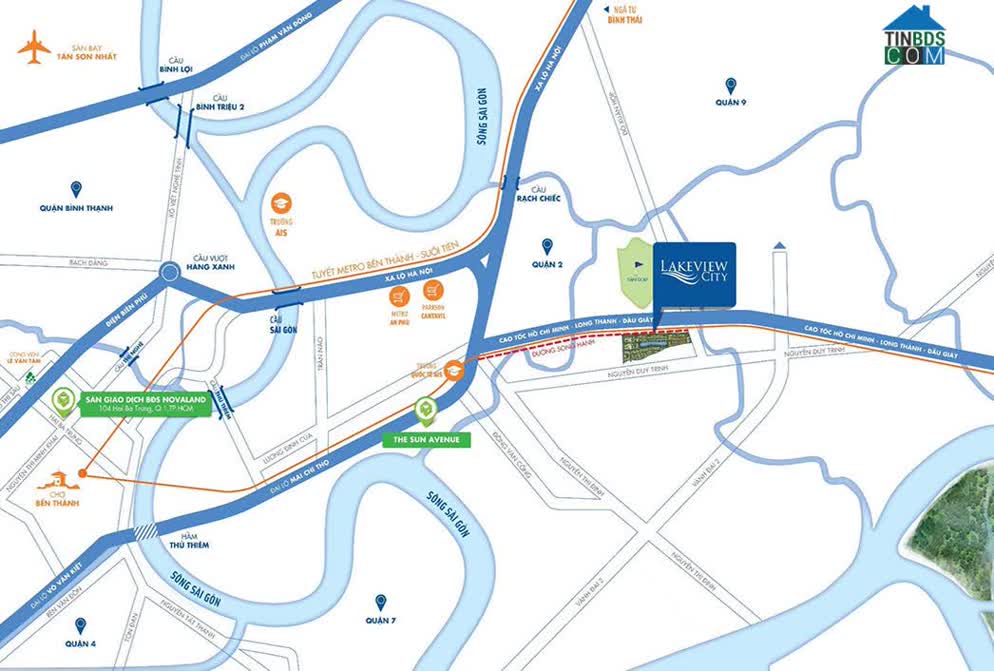 Vị trí dự án Lakeview City
