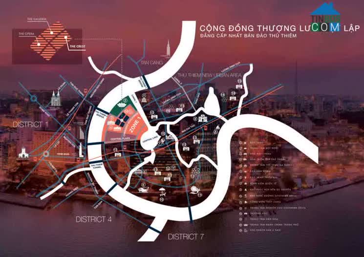 Vị trí dự án The Metropole tại bán đảo Thủ Thiêm