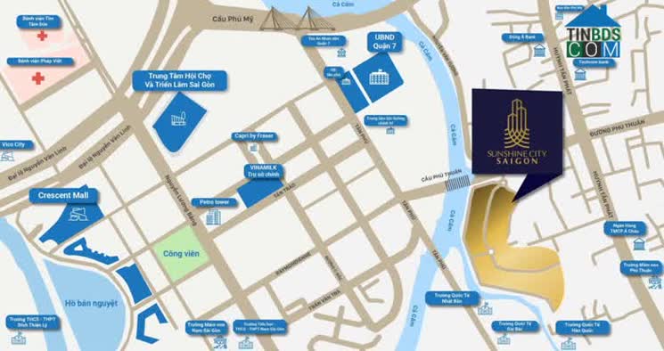 Vị trí dự án Sunshine City Sài Gòn 