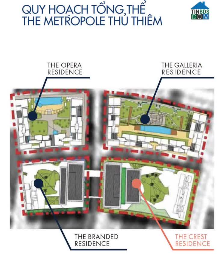 Quy hoạch tổng thể dự án The Metropole