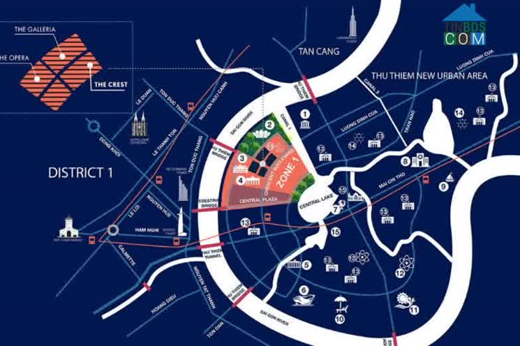 Vị trí dự án The Metropole Thủ Thiêm