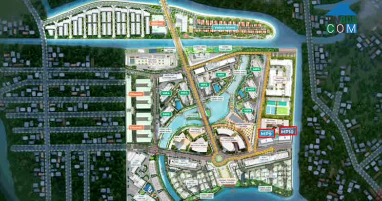 Vị trí 2 tòa Mizuki Park giai đoạn 3 trong tổng thể khu đô thị
