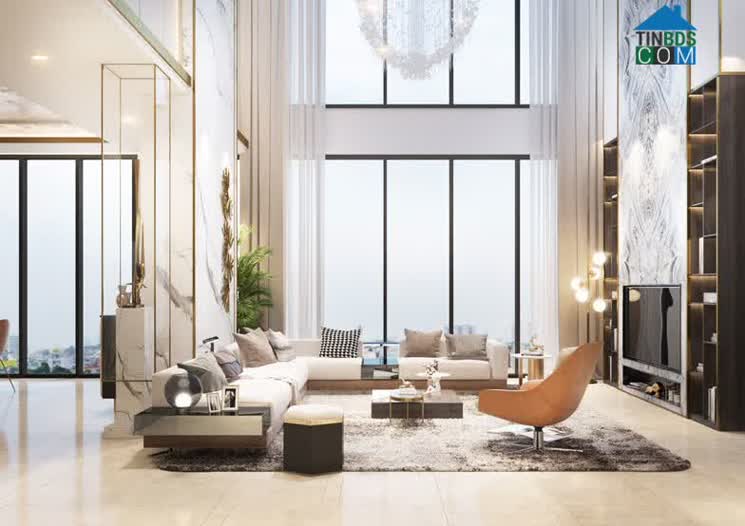 Phối cảnh phòng khách nhà mẫu Thảo Điền Green