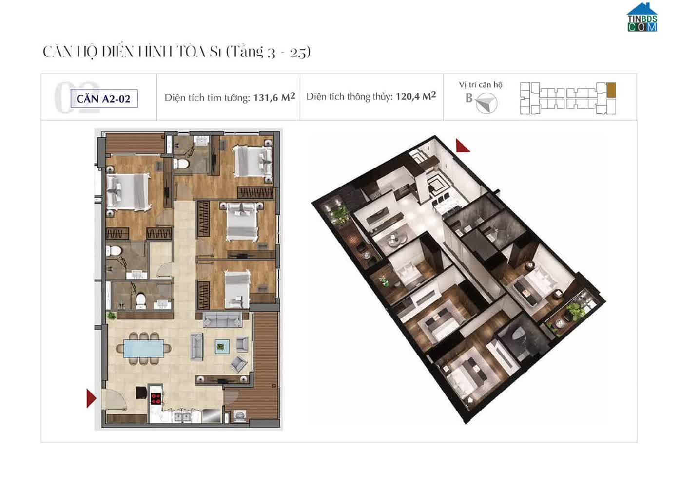 Thiết kế căn hộ 4 PN