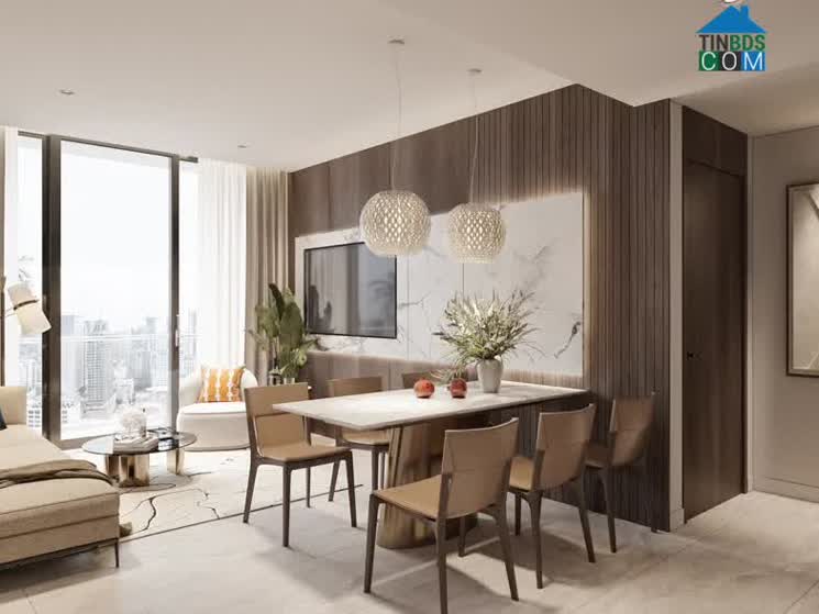 Thiết kế căn hộ sang trọng, hiện đại kết hợp với công năng tạo nên không gian sống hoàn hảo.