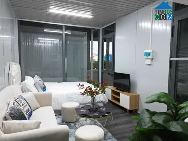 Không gian bên trong một ngôi nhà lắp ghép của BCD House thi công
