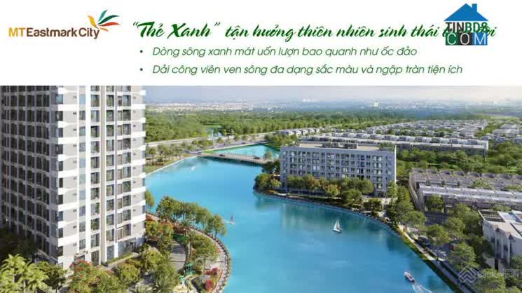 Phối cảnh sông nội bộ bên trong dự án MT Eastmark City