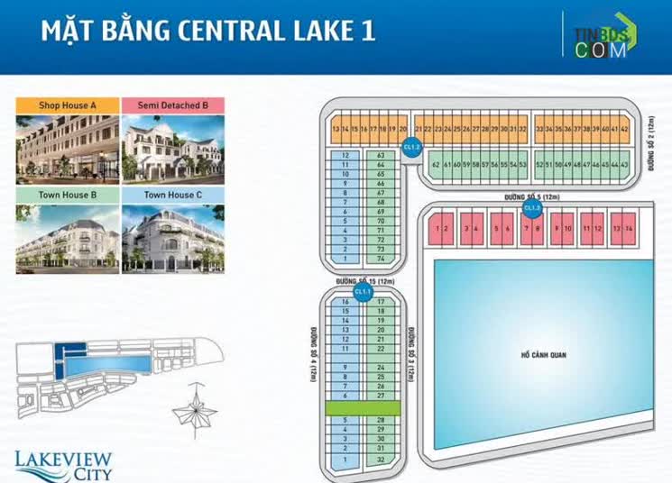 Mặt bằng Central Lake 1