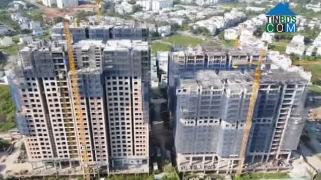 4 tòa căn hộ dự án Dream Home Riverside đã cất nóc, 2 tòa còn lại đang thi công móng