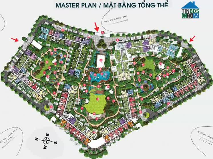 Mặt bằng tổng thể Emerald Celadon City 