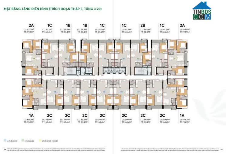 Mặt bằng tầng điển hình phân khu Eastmark 1