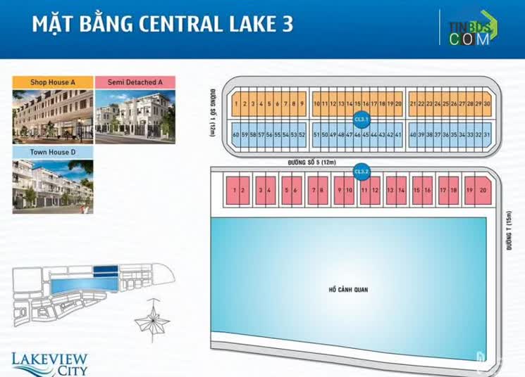 Mặt bằng Central Lake 3 