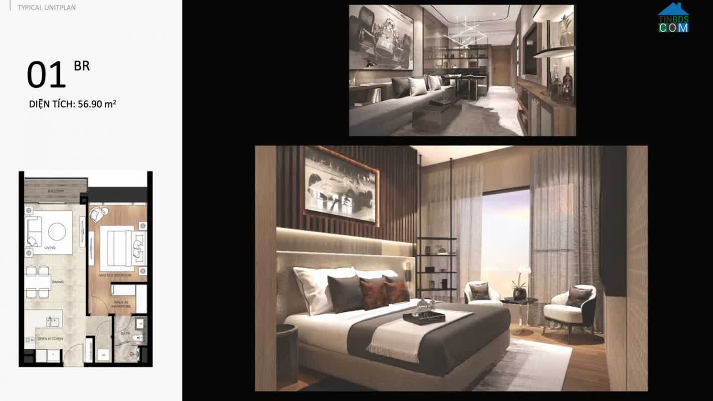 Thiết kế căn hộ 1 phòng ngủ 