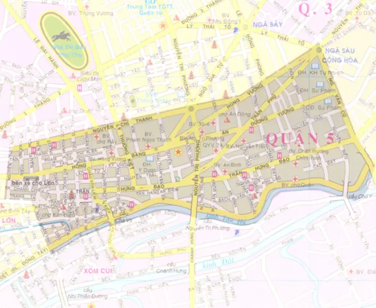 Bản đồ hành chính Quận 5, TP.HCM