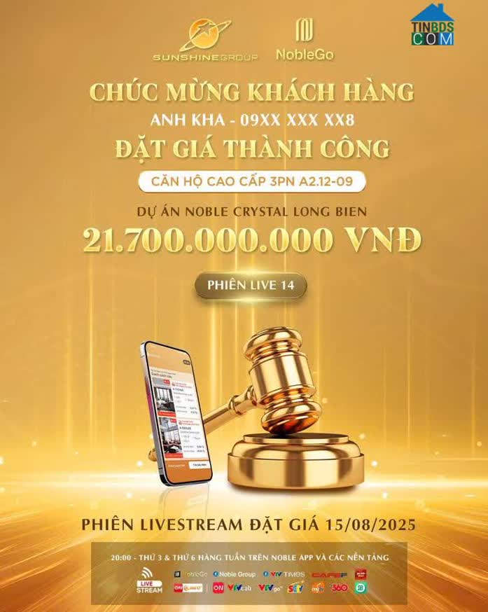 Ảnh Livestream Sunshine Group 15/8: Sky Villa Chốt Deal 21,7 Tỷ Đồng; Khán Giả Thứ 3 Trúng Giải 200 Triệu