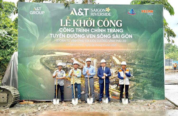Ảnh A&T Group Chính Thức Khởi Công Chỉnh Trang Tuyến Đường Ven Sông Sài Gòn