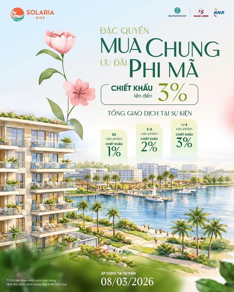 Ảnh Solaria Rise Khơi Nguồn “Chất Sống Resort” Tại Tâm Điểm Waterpoint Với Ưu Đãi Mua Chung