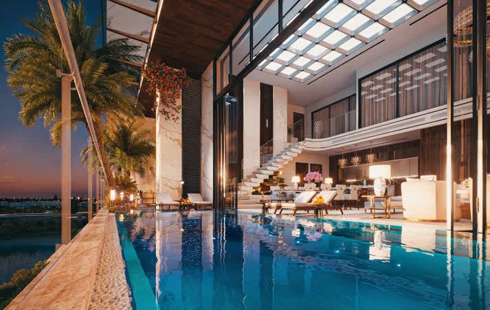 Ảnh Noble Crystal Long Bien Worldhotels Residences: Bộ Sưu Tập Tư Dinh Trên Không Độc Bản Sở Hữu Bể Bơi Và Sân Vườn Riêng