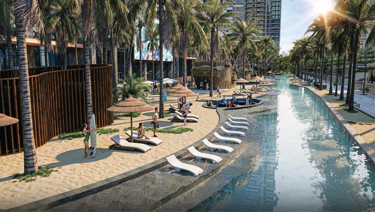 Ảnh Cận Cảnh Ba Tầng Trải Nghiệm 5 Sao Tại Dự Án Hàng Hiệu Tiên Phong Ở KĐT Ciputra