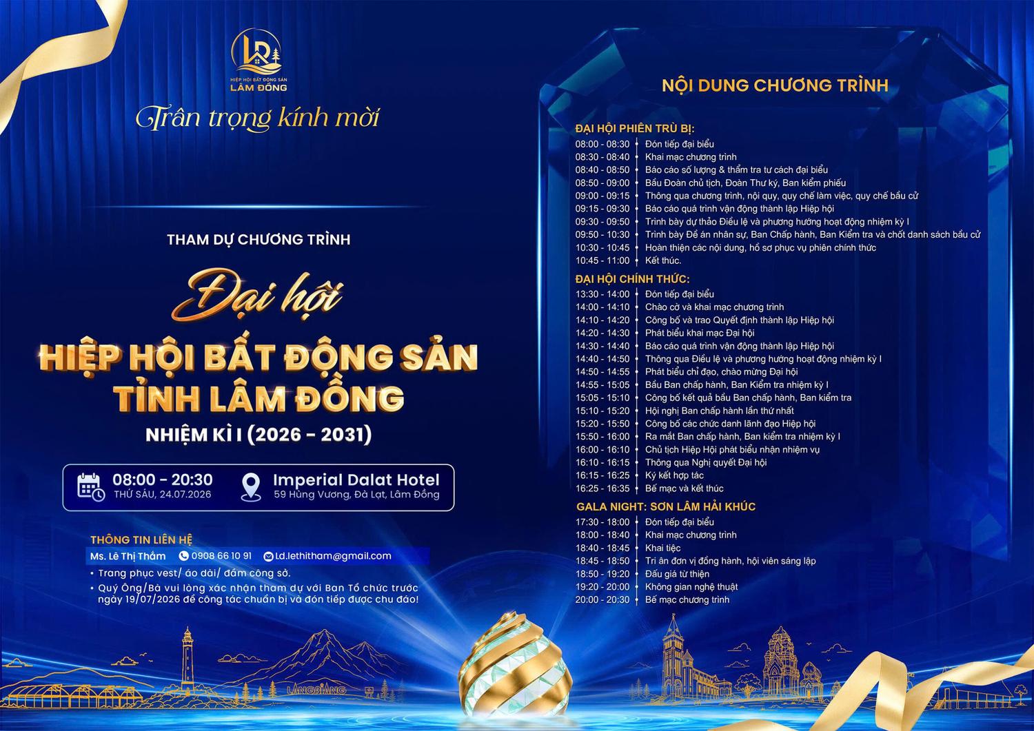 Ảnh Đại Hội Hiệp Hội Bất Động Sản Tỉnh Lâm Đồng: Cộng Hưởng Nguồn Lực Cho Giai Đoạn Phát Triển Mới