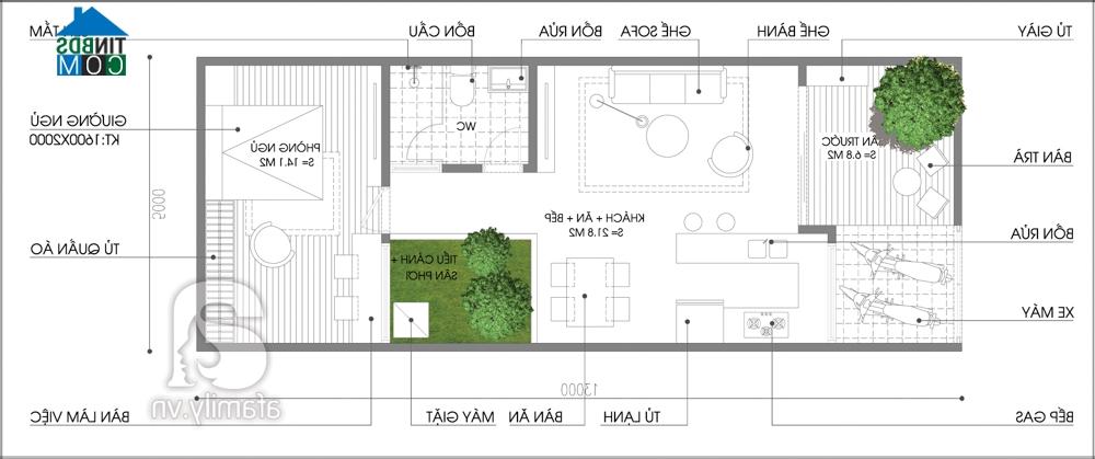 Bản vẽ mặt bằng tư vấn thiết kế tầng 1