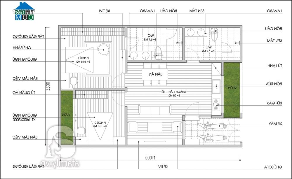 Bản vẽ mặt bằng tư vấn tầng 1