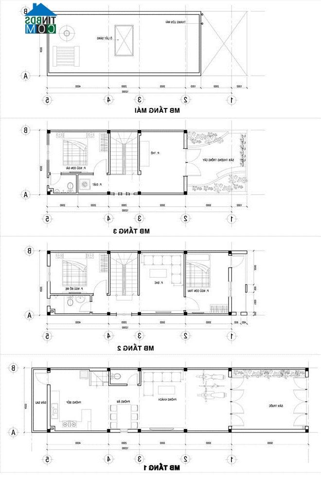 Ảnh Thiết kế nhà 4 tầng sang trọng với 800 triệu đồng
