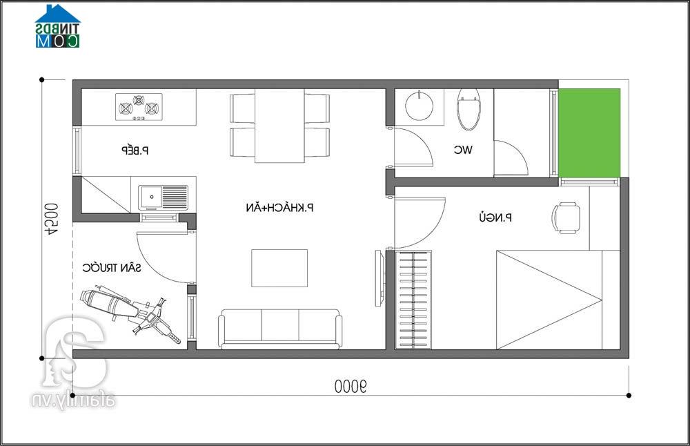 Ảnh Tư vấn xây nhà cấp 4 đơn giản trên đất 40m²