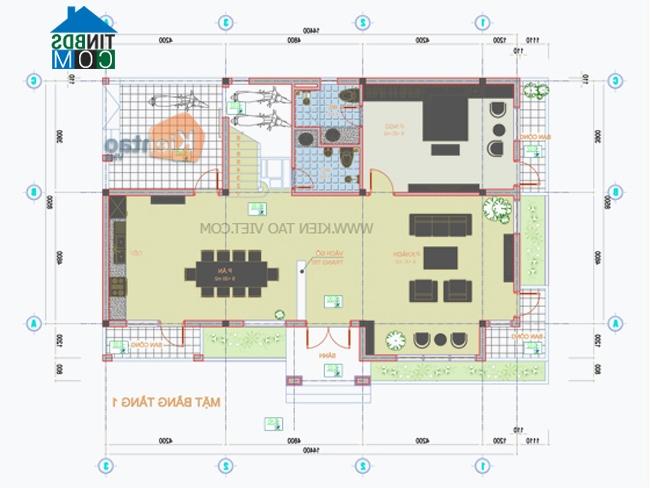 Ảnh Thiết kế biệt thự sân vườn trên đất 1500m2